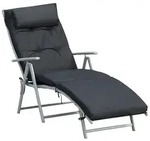 Outsunny - Sonnenliege - 137 x 63,5 x 100,5 cm - schwarz