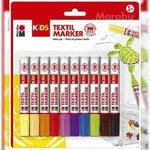 Marabu 314000000002 Marabu KiDS Textilmarker, 10 x 3 ml, 10er Blister