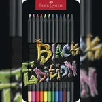 FABER-CASTELL Faber Castell Buntstift BlackEdition 3,3 mm 12er Metalletui