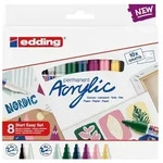 Permanenter Acrylmarker Start Easy Set Nordic, assortierte Farben, Edding, Set mit 8
