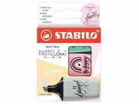 Textmarker Stabilo BOSS MINI, 2 - 5 mm, 3er Etui, Pastell sortiert, Farben: rosiges