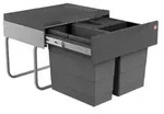 Hailo Abfallsammler 3644911 TR Swing Raumspar-Tandem-S 2x 8,5 + 12 Liter