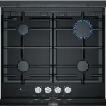 Bosch Serie 8 PRP6A6B70D Gaskochfeld, 60 cm, Glaskeramik, Schwarz