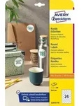 Avery Markierungspunkte L3415-10 Selbsthaftend DIN A4 Wei&szlig; 40 mm 10 Blatt &agrave; 24