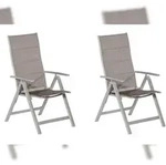 Merxx Taviano Klappsessel Set 2tlg., 2 Klappsessel, Aluminium/Textil,