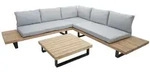 Mendler Garten-Garnitur HWC-H54, Garnitur Sitzgruppe Lounge-Set, Spun Poly Akazie