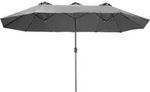 tectake Sonnenschirm Silia 460x270cm mit 3 Windd&auml;chern Grau