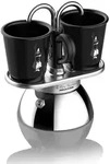 Bialetti Espressokocher Set Mini Express Induktion, 3-tlg., f&uuml;r 2 Tassen, Espresso