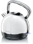 Arendo Wasserkocher 1,7 l, 2200 W, Edelstahl, Retro Style, Vintage,...