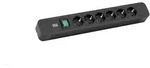 Bachmann Steckdosenleiste PRIMO 2 ALU, 6-fach, schwarz, 2,0m, mit Schalter