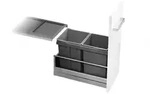 Hailo Abfallsammler 3669001 AS Tandem 2x 15 Liter dunkelgrau