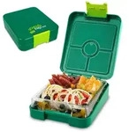 Klarstein schmatzfatz easy Snackbox 4 F&auml;cher 18 x 15 x 5 cm Golfgr&uuml;n