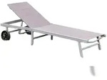 Merxx Aktionsliege Tessin, Aluminium/Textil, Silber/Taupe