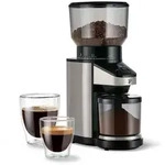 Tchibo elektrische Kaffeem&uuml;hle, eingebaute Waage, Kegelmahlwerk, Schwarz/Silber