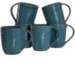 Leonardo MATERA Keramikbecher 430 ml blau 6er Set