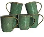Leonardo MATERA Keramikbecher 430 ml gr&uuml;n 6er Set