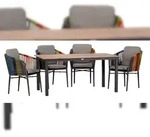 acamp Tischgruppe 4x 56363 Manhattan color Sessel + 1x 57443 Acaplan 160x90cm