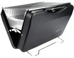 TAINO MOX Koffergrill Holzkohlegrill BBQ Campinggrill Koffer Rot Griller kompakt
