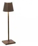 Zafferano Poldina Pro Micro Corten LED-Tischleuchte, wiederaufladbar und dimmbar mit