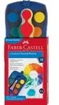 FABER CASTELL Farbkasten Connector 125001 12Farben+Deckwei&szlig;