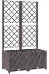 vidaXL Pflanzk&uuml;bel mit Rankgitter Braun 80x40x136 cm PP