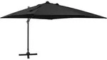 vidaXL Ampelschirm mit LED-Beleuchtung 300 cm Schwarz