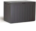 Prosperplast - 190 Liter Boardebox Gartentruhe aus dunkelockerfarbenem Kunststoff, 78