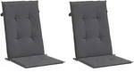 vidaXL Gartenstuhlauflagen f&uuml;r Hochlehner 2 Stk. Anthrazit 120x50x3 cm