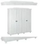 Insy Kleiderschrank mit 4 T&uuml;ren Weiss.