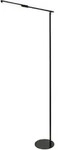Ideal - Verstellbare schwarze LED-Stehleuchte aus Metall, H. 130 cm, Fabas Luce -