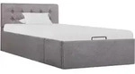 vidaXL Stauraumbett Hydraulisch Taupe Stoff 100&times;200 cm