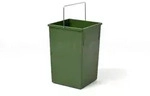 Hailo Inneneimer 1073259 gruen 15 Liter 230 x 220 x 350 mm mit Henkel