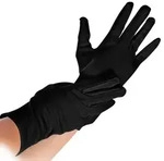 FRANZ MENSCH 12 Paar Baumwollhandschuhe Gr&ouml;&szlig;e M/8 Schwarz waschbar L&auml;nge 24 cm 