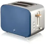 SWAN ST14610BLUNEU Toaster Breitschlitz 2 Scheiben 3 Funktionen Design Nordic,...