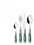 aladdin chromring, besteckset 24 tlg. gr&uuml;ner griff, galeriebox, casa bugatti