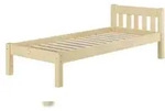 Erst-Holz Bettrahmen Echtholzbett Einzelbett Kiefer unbehandelt 100x200 Zubeh&ouml;r