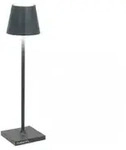 Zafferano Poldina Pro Micro Dunkelgraue LED-Tischleuchte, wiederaufladbar und dimmbar
