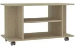 vidaXL TV-Schrank mit Rollen Sonoma-Eiche 80x40x45 cm Holzwerkstoff