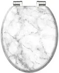Sch&uuml;tte MDF WC Sitz MARMOR STONE, Toilettendeckel mit Absenkautomatik Motiv,