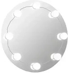 vidaXL Wandspiegel mit LED-Beleuchtung Rund Glas