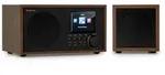 auna Silver Star Mini Two Internet DAB+/FM Radio, WiFi, BT, TWS Speaker Walnuss