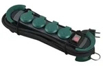 BACHMANN HOOK Outdoor 4x Schutzkontakt, Kunststoff, mit Schalter und Klappdeckeln,