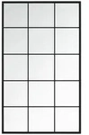 vidaXL Wandspiegel Schwarz 100x60 cm Metall