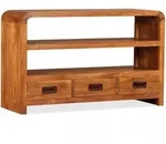 vidaXL TV-Schrank Massivholz mit Palisander-Finish 90 x 30 x 55 cm