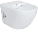 Belvit Sp&uuml;lrandloses H&auml;nge WC mit integrierter Kalt- und Warmwasserarmatur und
