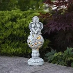 StarTrading LED Solar Engel Gartenfigur H: 27cm 6 Stunden Leuchtdauer Sensor