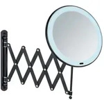 WENKO LED Teleskop-Wandspiegel Mod. Barona Schwarz