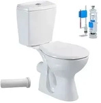 Belvit Stand-WC mit Taharetfunktion und waagerechtem Wandabgang inkl.