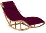 vidaXL Schaukelliege mit Auflage Massivholz Teak