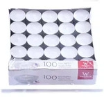 Wiedemann 580930.004 Teelicht - wei&szlig;, 100 St&uuml;ck, Metallh&uuml;lle